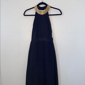 Black Charlotte Russe Dress with Gold Neckline